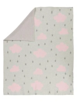 Alvi Strickdecke In Grau/ Rosa