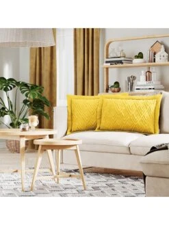 Kissenbezug In Gelb -Heimtextilien Geschäft amelia home kissenbezug in gelb 3