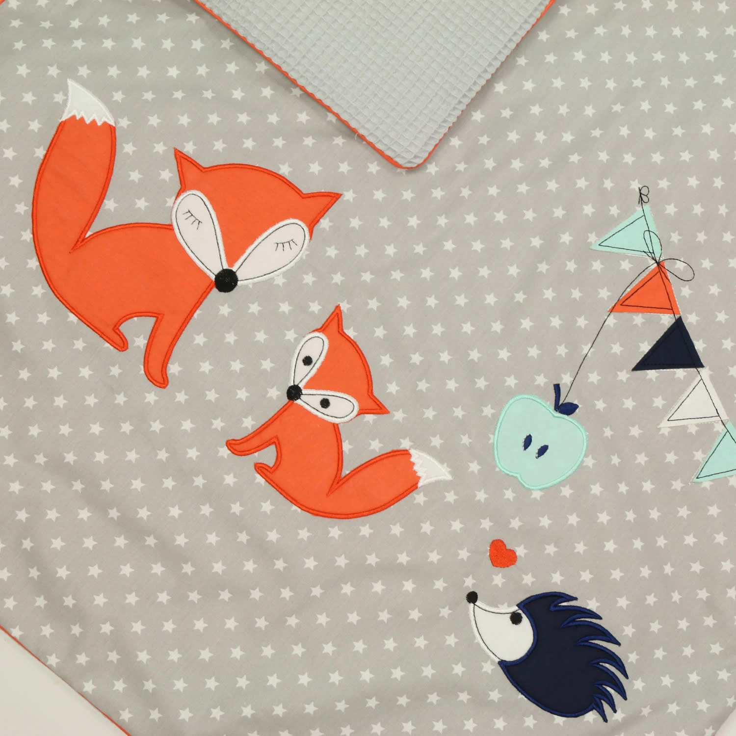 Decke "FUCHS & Co." In Grau - (L) 70 X (B) 70cm 5 Decke "FUCHS & Co." In Grau - (L) 70 X (B) 70cm – Bild 3