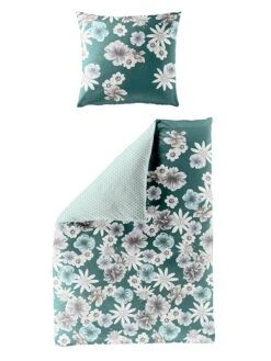 Satin-Bettwäsche-Set In Petrol