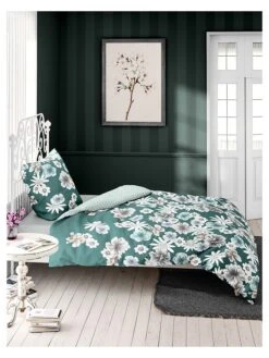 Satin-Bettwäsche-Set In Petrol -Heimtextilien Geschäft bierbaum satin bettwasche set in petrol 3