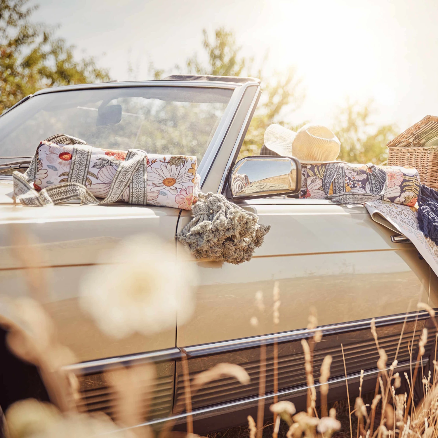 Picknickdecke L 175 X B 154cm BETWEEN FLOWERS In Creme 14 Picknickdecke L 175 X B 154cm BETWEEN FLOWERS In Creme – Bild 12