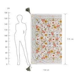 Picknickdecke L 175 X B 154cm BETWEEN FLOWERS In Creme 17 Picknickdecke L 175 X B 154cm BETWEEN FLOWERS In Creme -Heimtextilien Geschäft butlers picknickdecke l 175 x b 154cm between flowers in creme 3
