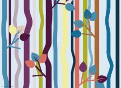 Tischsets I Platzsets Abwaschbar - Verpieltes Waldmuster - Aus Erstklassigem Vinyl (Kunststoff Ð BPA-frei) - 4 Stück - 44 X 32 Cm - Rutschfeste Tischdekoration