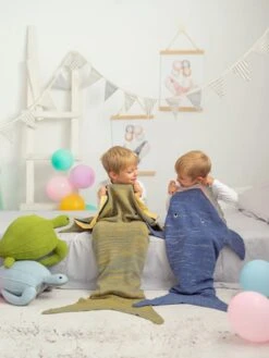 Beindecke "Haifisch" In Blau -Heimtextilien Geschäft crochetts beindecke haifisch in blau 5