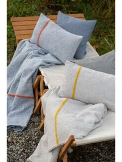 Decke "Riva - Struktur Mit Effekt" In Blau -Heimtextilien Geschäft david fussenegger decke riva struktur mit effekt in blau 2