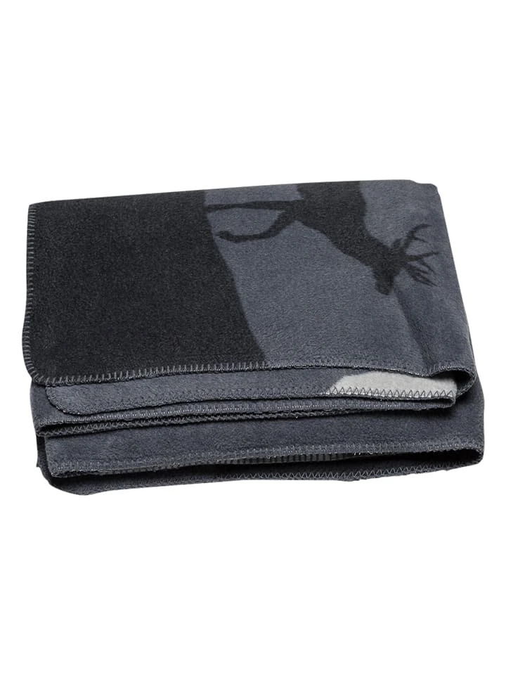 Decke "Savonna - Hirschsilhouetten" In Grau