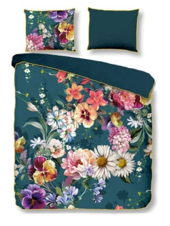 Satin-Bettwäsche-Set "Novara" In Petrol/ Bunt