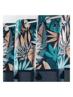 Heimtextilien Geschäft -Heimtextilien Geschäft douceur dinterieur gardine terre indigo in dunkelblau 1