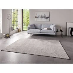 Kurzflor Teppich Mont Hellgrau -Heimtextilien Geschäft elle decoration kurzflor teppich mont hellgrau 3