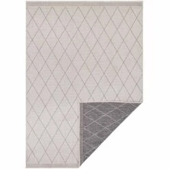 In- & Outdoor Wendeteppich Daisy Grau Creme