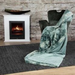 Batik Wohndecke RUMBA In Der Farbe Green (grün) -Heimtextilien Geschäft gmd living batik wohndecke rumba in der farbe green grun 4