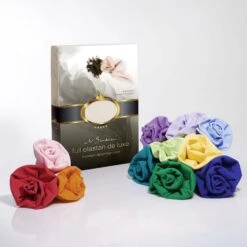 Spannbetttuch FULL ELASTAN In Purple -Heimtextilien Geschäft gmd living spannbetttuch full elastan in purple 2