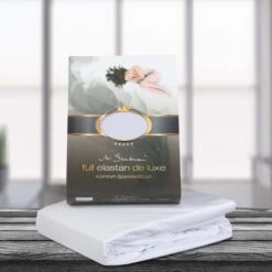 Spannbetttuch FULL ELASTAN In Purple -Heimtextilien Geschäft gmd living spannbetttuch full elastan in purple 3