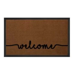Schmutzfangmatte Cozy Welcome Hellbraun Anthrazit 45x75 Cm