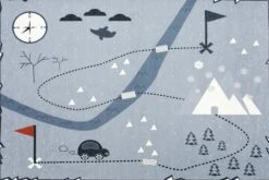 Kinderteppich LOVE YOU SCHATZKARTE Blau