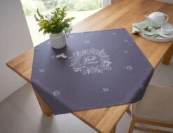 Spar-Set 2x Tischdecke "Osterkranz", 85 X 85 Cm In Grau -Heimtextilien Geschäft homeliving spar set 2x tischdecke osterkranz 85 x 85 cm in grau 1