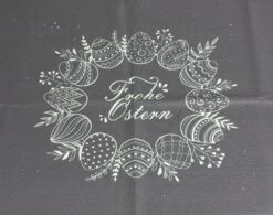 Spar-Set 2x Tischdecke "Osterkranz", 85 X 85 Cm In Grau -Heimtextilien Geschäft homeliving spar set 2x tischdecke osterkranz 85 x 85 cm in grau 3