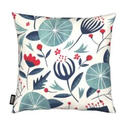 Kissen "Juniper" In Blau & Cremeweiß -Heimtextilien Geschäft juniqe kissen juniper in blau and cremeweiss 1