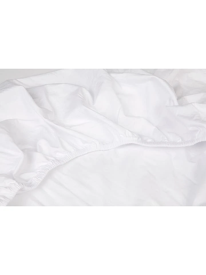 Jersey-Split-Topper-Spannbettlaken "Shizu" In Weiß