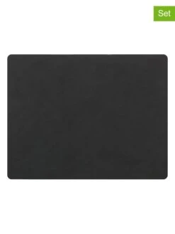 LIND DNA 4er-Set: Tischsets In Schwarz - (L)45 X (B)35 Cm