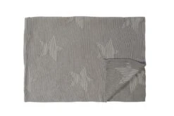 Lorena Canals Babydecke "Hippy Stars" In Hellgrau - 90x120 Cm -Heimtextilien Geschäft lorena canals babydecke hippy stars in hellgrau 90x120 cm 2