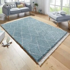 Hochflor Teppich Fransen Jade Blau -Heimtextilien Geschäft mint rugs hochflor teppich fransen jade blau 3