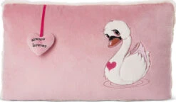 Nici Kissen Love Schwan GREEN, Rechteckig, 43 X 25 Cm (48274)
