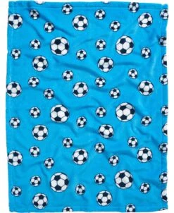 Playshoes Fleece-Decke Fußball In Blau -Heimtextilien Geschäft playshoes fleece decke fussball in blau 1