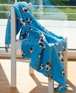Playshoes Fleece-Decke Fußball In Blau -Heimtextilien Geschäft playshoes fleece decke fussball in blau 2