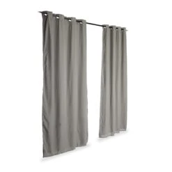 2x Verdunklungsvorhang In Grau - (L)245 X (B)135 Cm -Heimtextilien Geschäft relaxdays 2x verdunklungsvorhang in grau l 245 x b 135 cm 2