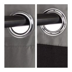 2x Verdunklungsvorhang In Grau - (L)245 X (B)135 Cm -Heimtextilien Geschäft relaxdays 2x verdunklungsvorhang in grau l 245 x b 135 cm 4