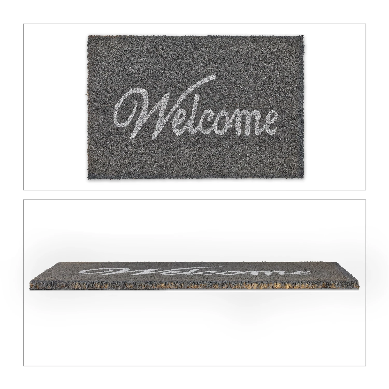 Fußmatte "Welcome" In Grau/ Weiß - (B)60 X (T)40 Cm