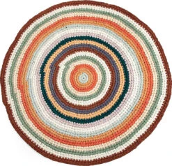 Sebra Häkelteppich - Mixed Colours, Ø 120 Cm