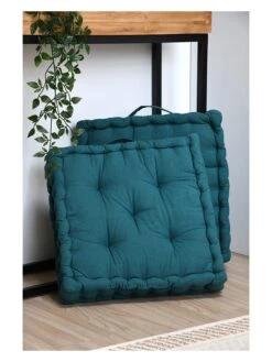 Bodenkissen "Willow" In Blau - (L)40 X (B)40 Cm