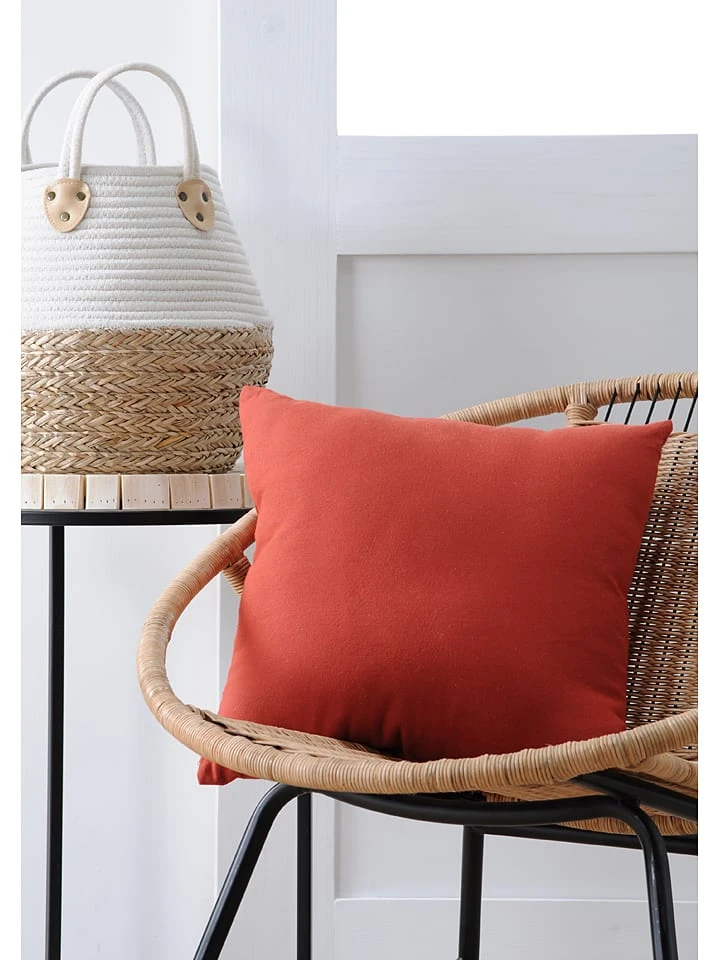 Kissen "Duo" In Rostrot - (L)40 X (B)40 Cm