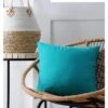 Kissen "Duo" In Türkis - (L)40 X (B)40 Cm -Heimtextilien Geschäft stof france kissen duo in turkis l 40 x b 40 cm