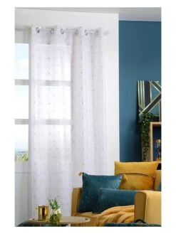 Ösengardine "Hoffmann" In Weiß - (L)260 X (B)140 Cm -Heimtextilien Geschäft stof france osengardine hoffmann in weiss l 260 x b 140 cm 2