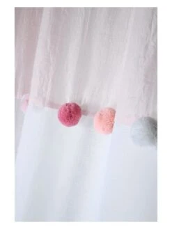 Ösengardine "Zoeline" In Rosa/ Weiß - (L)260 X (B)140 Cm -Heimtextilien Geschäft stof france osengardine zoeline in rosa weiss l 260 x b 140 cm 3