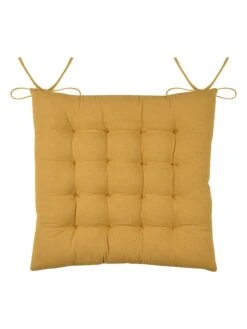 Sitzkissen "Curiosity" In Gelb/ Bunt - (L)38 X (B)38 Cm -Heimtextilien Geschäft stof france sitzkissen curiosity in gelb bunt l 38 x b 38 cm 2