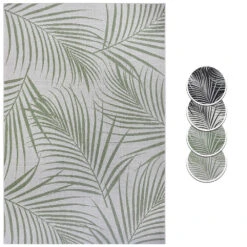 In- Und Outdoor Teppich Sumatra Creme/grün
