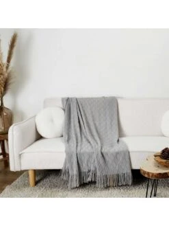 Plaid In Grau - (L)150 X (B)120 Cm