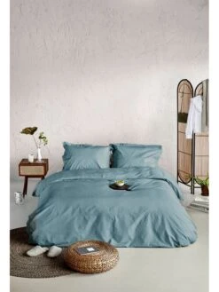 Bettwäsche-Set "Forever" In Blau -Heimtextilien Geschäft walra bettwasche set forever in blau 2