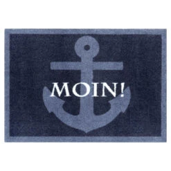 Kurzflor Fußmatte Moin! Dunkelblau 50x70 Cm