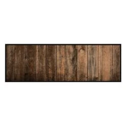 Kurzflor Küchenläufer Wild Wood Braun Grau 50x150 Cm